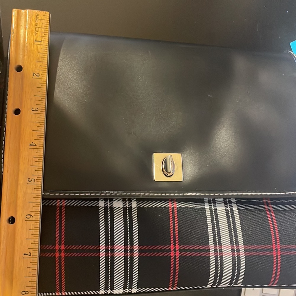 Liz Claiborne Black, Red and White Plaid Purse - Picture 15 of 16
